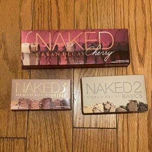 Urban Decay Naked Palette Bundle: Naked Cherry, Naked 3 Mini, & Naked 2 Basics